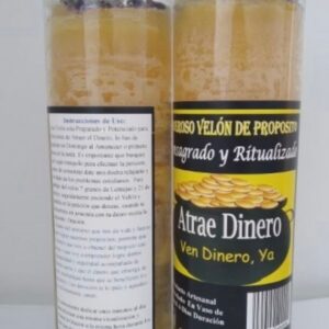 Velón de cristal Atrae Dinero