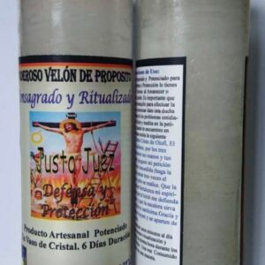 Velón de cristal Justo juez