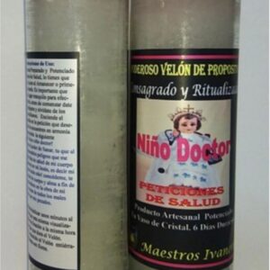 Velón de cristal Niño Divino