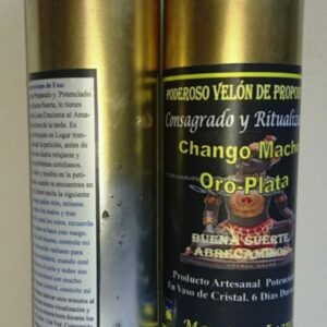 Velón de cristal Chango Macho