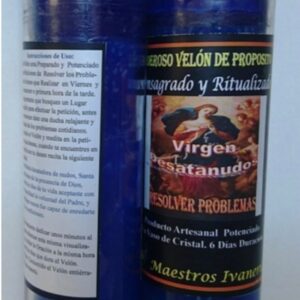 Velón de cristal Virgen desatanudos