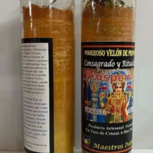 Velón de cristal Diosa de la Fortuna