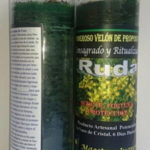 Velón de cristal de Ruda