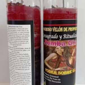 Velón de cristal Pomba Gira